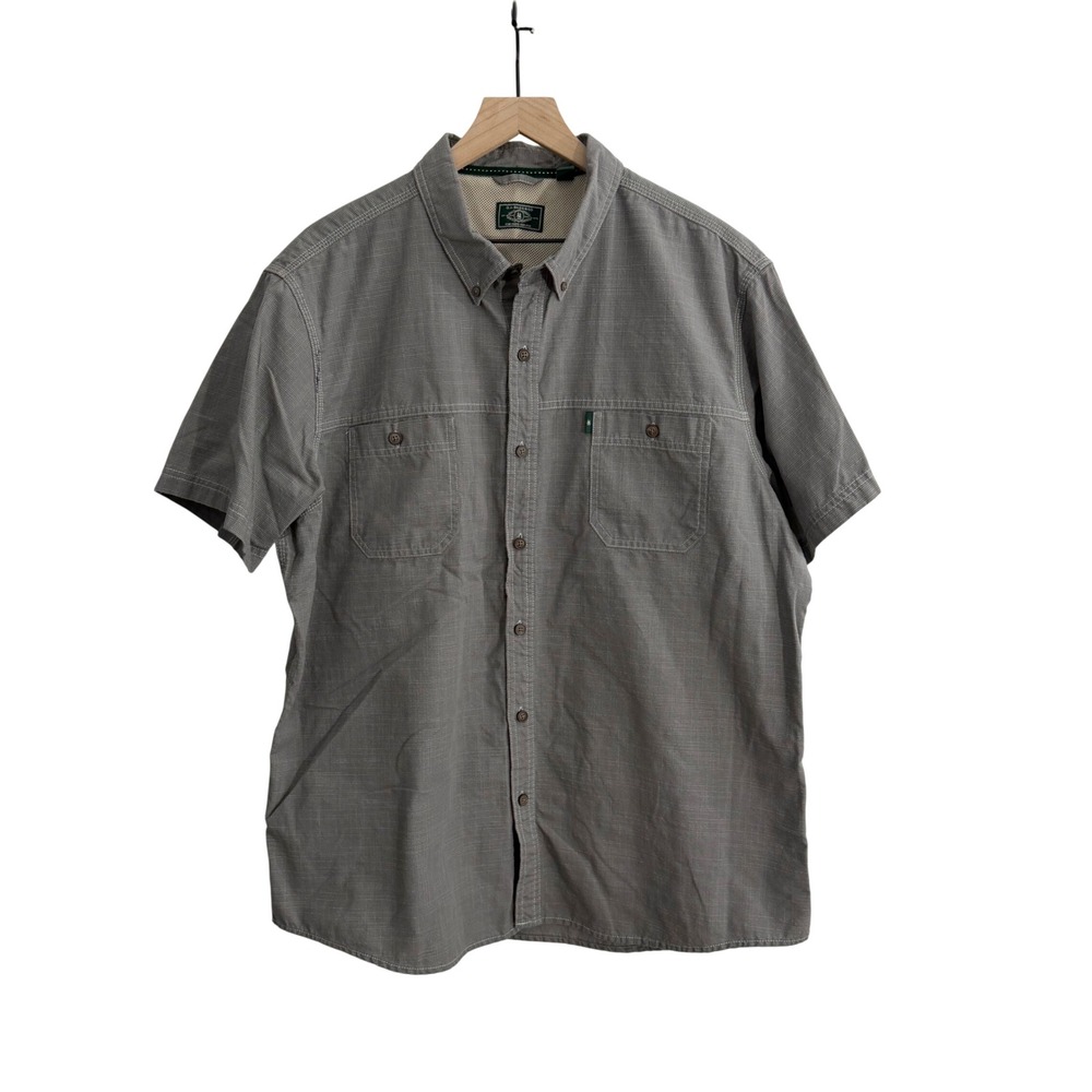 G. H. Bass & Co Button Down Shirt Gray XXL Outdoor Workwear Rugged Utility